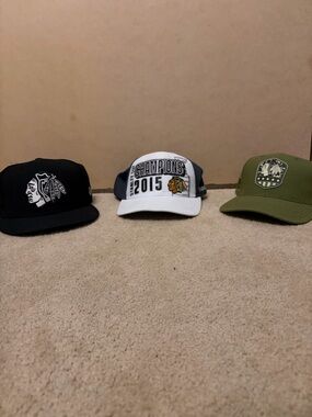 3-Pack Chicago Blackhawks Baseball Caps